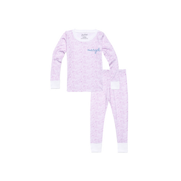 Joy Street Chicago Two Piece Kids Pajamas, Pink  Stitchmonograms   